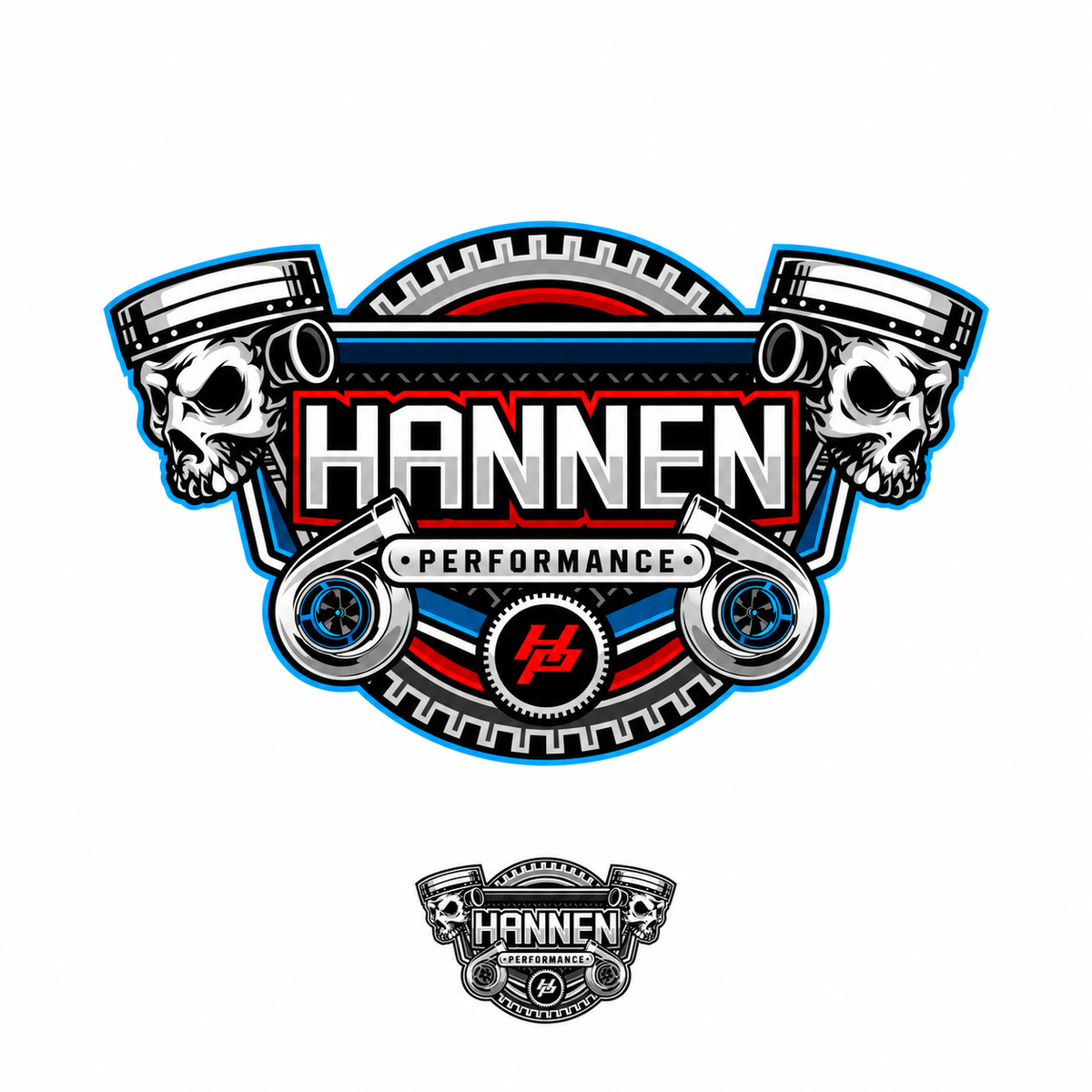 Original Hannen Performance chassis dyno listing logos on white