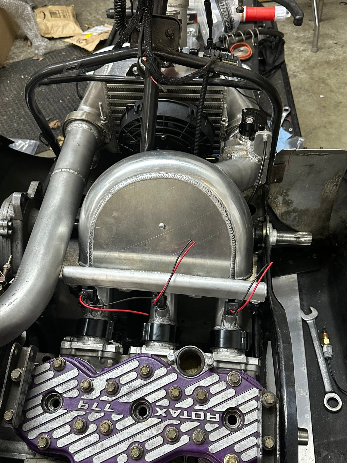 Fabricated aluminum intake detail