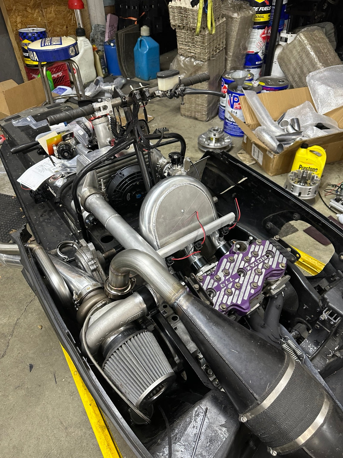 Custom turbo snowmobile build